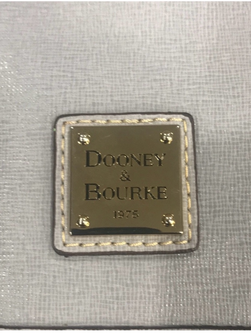 Dooney & Bourke Light Gray Dome Satchel with Gold Hardware - Picture 2 of 7